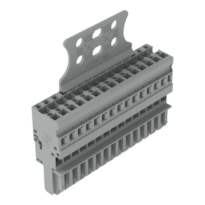 WAGO - Ein- und mehrpolige Klemmenleiste 1-Leiter-Federleiste 769-115/145-000 CAGECLAMP,4mm²,gr − 10 Stück