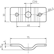 DELTA DORE - Zubehör/Ersatzteile für Tor-/Rollladenantriebe Antriebslager 4010-02 Gekr.30mm,10mm Stern