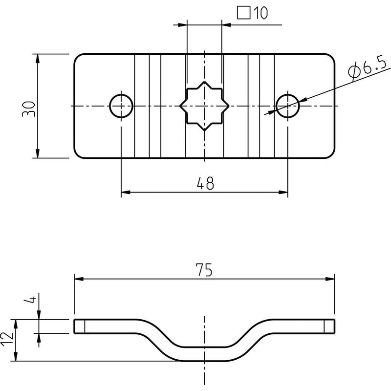 DELTA DORE - Zubehör/Ersatzteile für Tor-/Rollladenantriebe Antriebslager 4010-02 Gekr.30mm,10mm Stern