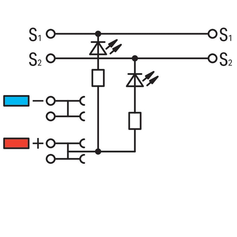 WAGO - Initiator/Aktor-Reihenklemme 3-Leiter-Initiatorenklemme 2000-5311/1101-951 LED gelb für NPN − 50 Stück