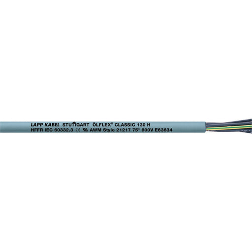 Lapp Kabel&Leitung - Energiekabel < 1 kV, für ortsveränderlichen Einsatz ÖLFLEX CLASSIC 130 H 1123034/1000 3X0,75 − 1000 Meter
