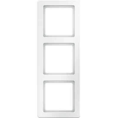 Berker - Abdeckrahmen Rahmen polarweiss, samt 10136089 3-fach