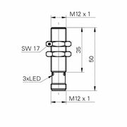 Baumer - Induktiver Näherungsschalter IFRM 12P1701/S14L induktiv