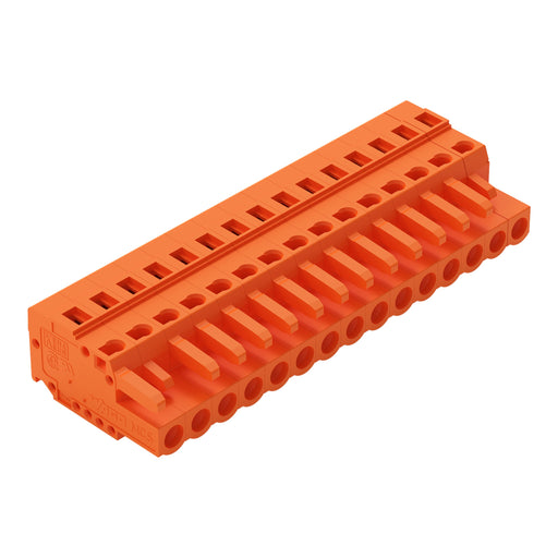 WAGO - Kabelsteckverbinder für Leiterplattensteckverbinder 1-Leiter-Federleiste 231-315/102-000 CAGECLAMP,2,5mm²,or − 25 Stück