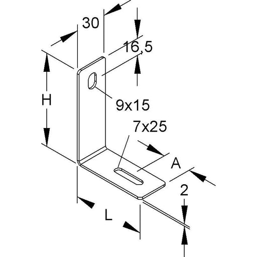 Niedax - Montagematerial für Kabeltragsystem Haltewinkel GRHW 30/40 F − 20 Stück