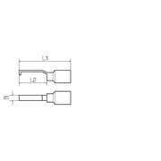 Weidmüller - Verbinder für Cu-Leiter zum Verpressen Kabelschuh HOOKBLA 1,0-2,5 SW max.: 2.5 mm² − 100 Stück