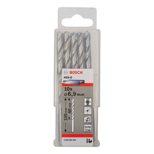 Bosch - Bohrer PRO Metal HSS-G 2608585500 Spiralbohrer 6,9 x