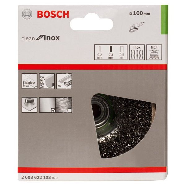 Bosch - Rotierende Drahtbürste PRO Stainless Steel clean 2608622103 Topfbürste 100 x 0,3