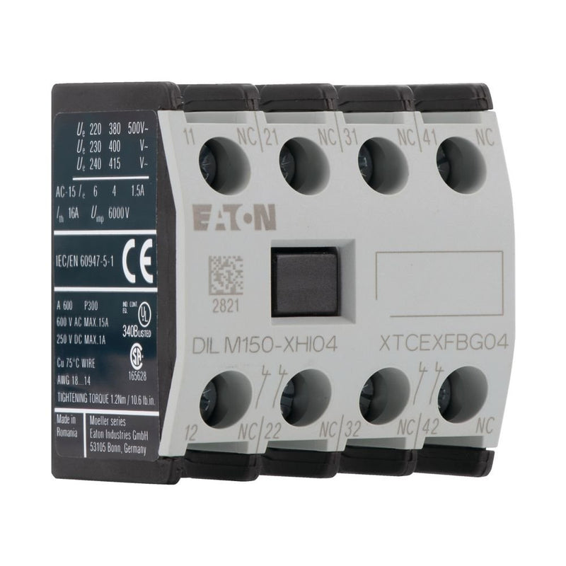 Eaton - Hilfsschalterblock Hilfsschalterbaustein DILM150-XHI04 4-polig − 5 Stück
