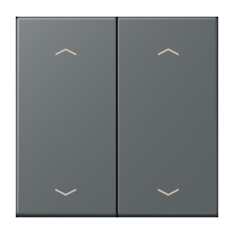 Jung - Abdeckung/Bedienelement für Installationsschalterprogramme Wippe mit Pfeilsymbolen LC 102 P 202 gris fonce 31
