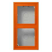 Jung - Aufputzgehäuse für Unterputzgerät Aufputz-Kappe 2fach LC 582 A 260 orange vif (4320S)