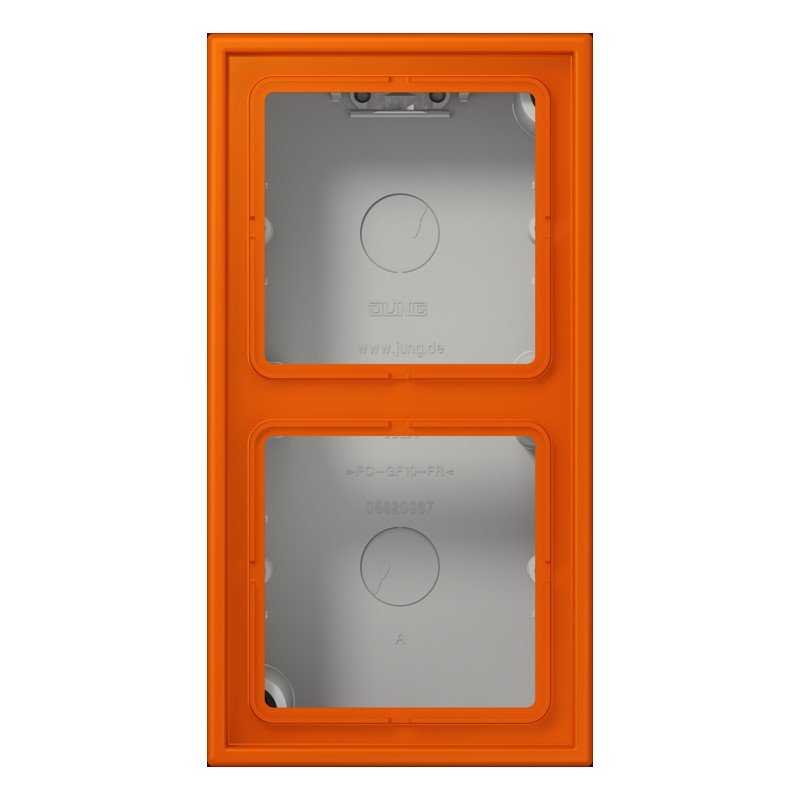 Jung - Aufputzgehäuse für Unterputzgerät Aufputz-Kappe 2fach LC 582 A 260 orange vif (4320S)