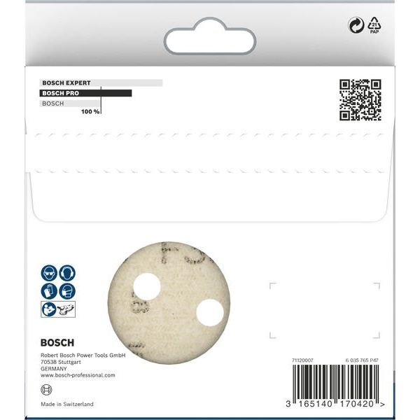 Bosch - Schleifpapier/Schleifvlies PRO F355 Schleifblatt, 115 2608605558 mm, 80, 5-tlg