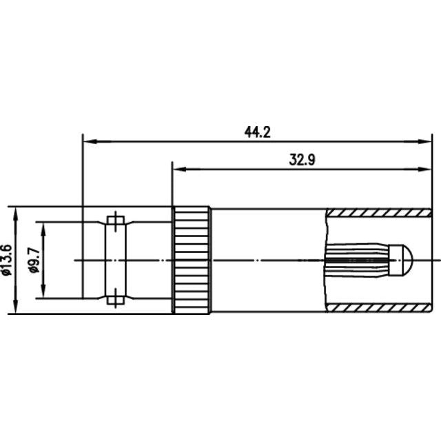 Telegärtner - Koax-Kupplung Adapter BNC-4/13 (F-M) 100023667 DIN 47283 − 5 Stück