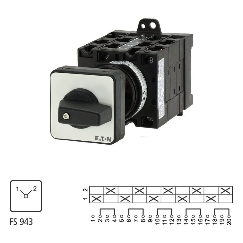 Eaton - Lastschalter Umschalter T3-5-8369/Z Kontakte:10, 32A