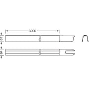 Siteco - Tragschiene für Lichtbandsystem Tragschiene 51TR1F7 L3000mm, 7x2,5, ws