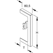 Niedax - Wandanschlussblende für Geräteeinbaukanal GK-Wandabschlussblende DWBR 170T60 WA rechts 211x61mm