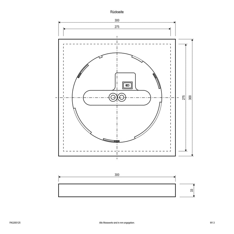 EVN Lichttechnik - Decken-/Wandleuchte LED-Anbaupanel PAQ300125