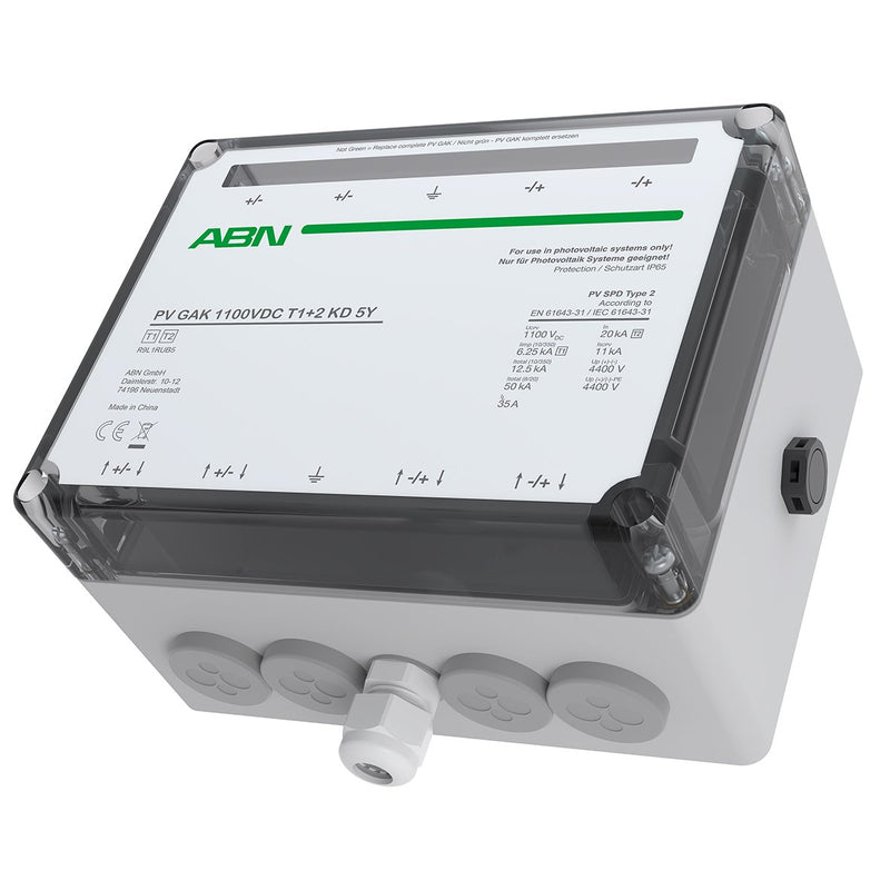 ABN - Photovoltaik-DC-Stringbox PV GAK Kombiabl. R9L1RUB5 1MPPT, Kabeldurchfüh