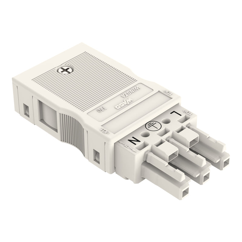 WAGO - Steckverbinder für steckbare Gebäudeinstallation Buchse 770-123 2x0,5-4mmq weiß − 25 Stück