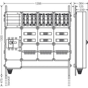 Hensel - Verteilerschrank für Energieversorgung Ladeverteiler Mi EV 22kW 12100 f.12 Ladep. a 22kW