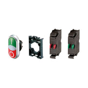 Eaton - Frontelement für Drucktaster Komplettgerät M22DDLGRX1X0K1001BVP Doppeldrucktaste