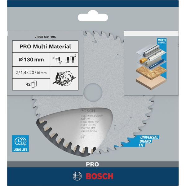 Bosch - Kreissägeblatt PRO Multi Material 2608641195 Kreissägeblatt 130 x