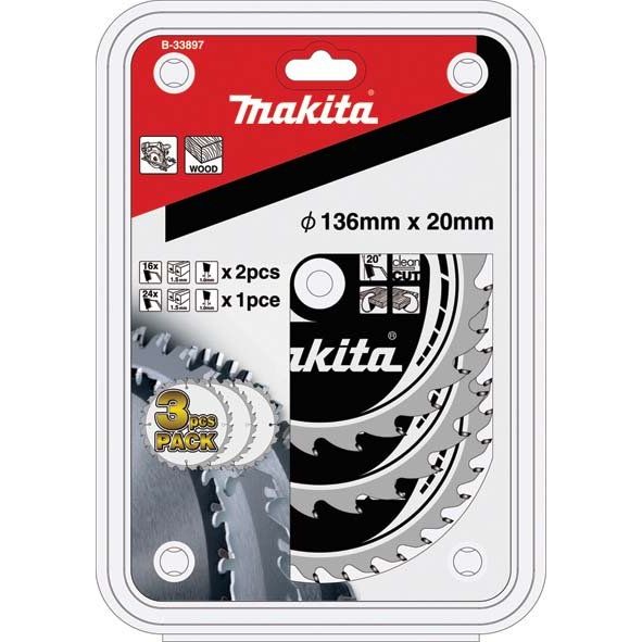 Makita - Kreissägeblatt Sägeblatt-Set B-33897 136x20x16Z24Z