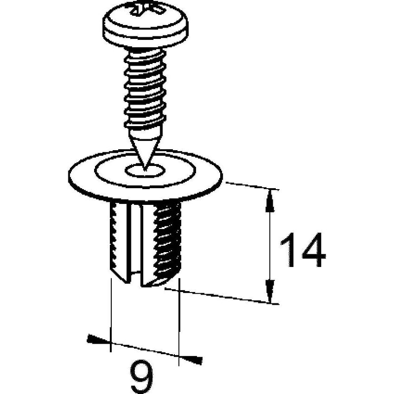 Niedax - Deckelverbinder für Kabeltragsystem Deckelhaltebefestigung DFUB 5.5X19 E4