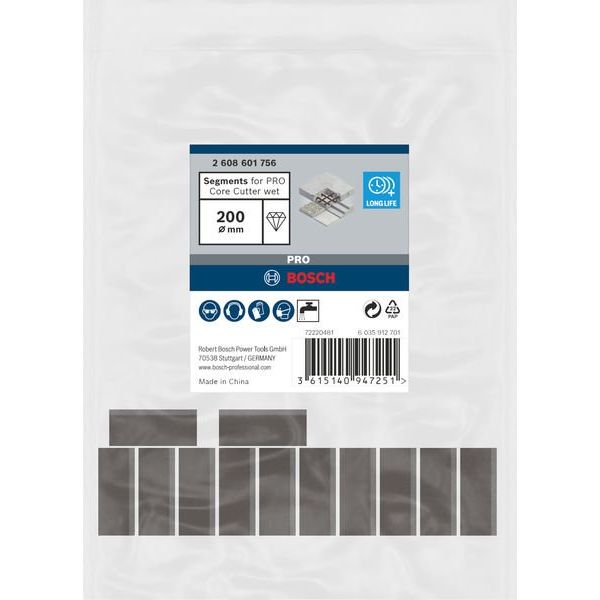 Bosch - Bohrkrone Segmente für PRO 2608601756 Diamantnassbohrkrone