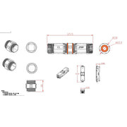 EFB-Elektronik - Modulare Kupplung Kabelverbinder IP68KV6AWP IP68,Cat.6A 10Gbit/s