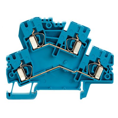 Weidmüller - Durchgangs-Reihenklemme Klemme ZDK 4-2 BL Zugfederanschl.,4mm² − 50 Stück