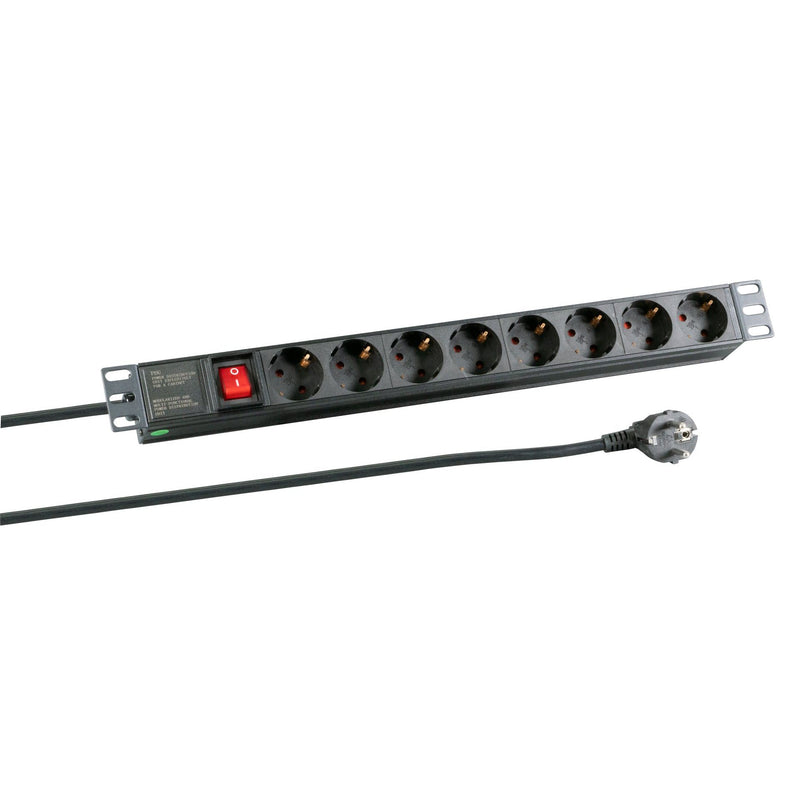 EFB-Elektronik - Mehrfachsteckdose 1HE Steckdosenleiste EK631DE.2 19Zoll 8x CEE 7/3