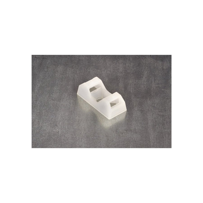 HellermannTyton - Befestigungssockel und -element für Kabelbinder Montagesockel CTQM5-PA66-NA-C1 21x9,5mm natur − 100 Stück