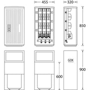 uesa - Kabelverteilerschrank IP44 B030 Standard 850x455x320mm