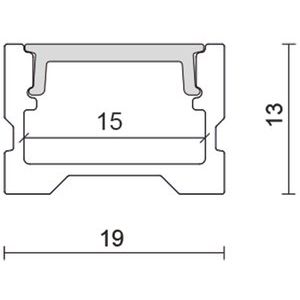 Nobile - Zubehör/Ersatzteile für Lichtschlauch/-band Alu U-Profil 2m 5011147803 Abdeckung opal − 1 Stück