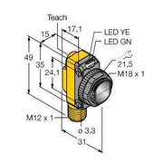 Turck - Lichttaster energetisch Opto Sensor QS18EP6DVQ8 Lichttaster − 1 Stück