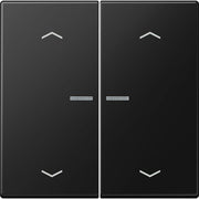 Jung - Abdeckung/Bedienelement für Installationsschalterprogramme Wippe mit Lichtleiter LS 102 KO5P SWM graphitschwarz matt