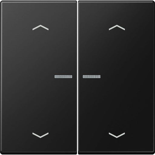 Jung - Abdeckung/Bedienelement für Installationsschalterprogramme Wippe mit Lichtleiter LS 102 KO5P SWM graphitschwarz matt