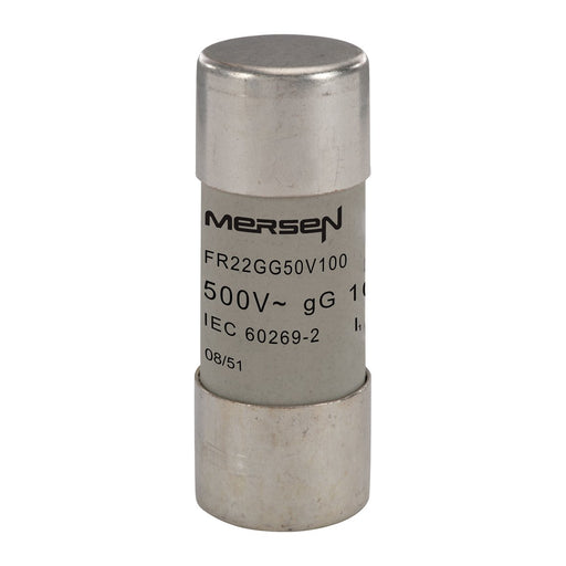 Mersen - Zylindrische Sicherung Sicherungseinsatz zylindr. FR22GG50V100 gG 22x58 100A − 10 Stück