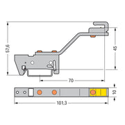 WAGO - Sammelschienenträger Schirmschienenhalter 790-301 Cu 10x3mm − 10 Stück