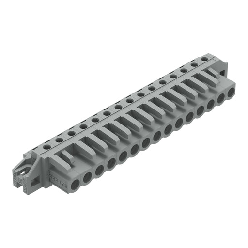 WAGO - Leiterplattensteckverbinder THT-Federleiste abgewink. 232-245/031-000 Rastermaß 5mm,grau − 25 Stück
