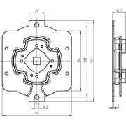 DELTA DORE - Zubehör/Ersatzteile für Tor-/Rollladenantriebe Click-Antriebslager 4015K-07 für System Stakusit