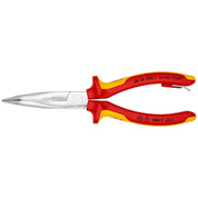 Knipex - Flachzange VDE Flachrundzange 26 26 200 T 200mm, mit Schneide
