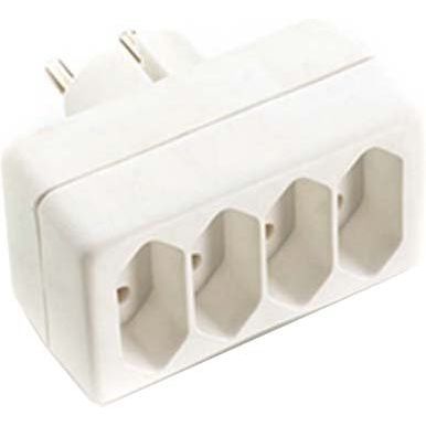 E+P Elektrik - Stecker/Kupplung ohne Schutzkontakt Vierfachstecker EA 4 ws
