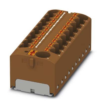 Phoenix Contact - Durchgangs-Reihenklemme Verteilerblock PTFIX 10/18X4 BN − 8 Stück