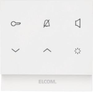 Elcom - Innenstation für Türkommunikation Innenstation-Audio REK221Y eckig2Dpolarws glänz