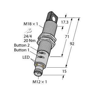 Turck - Ultraschall Taster Ultraschallsensor RU40U-M18 #1610025  − 1 Stück