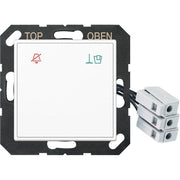 Jung - Abdeckung/Bedienelement für Installationsschalterprogramme Hotelabdeckung Glas A CU KO6 M 24 WW mit LED-Einheit 24 V