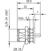 Telegärtner - Koax-Steckverbinder UHF-Kabeleinbaubuchse 100024342 cr/cr,RG174/U,188A/U